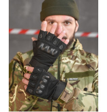 Рукавички тактичні black безпалі