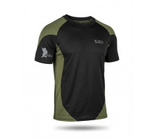 Тактична футболка 5.11 black/oliva ПП7650