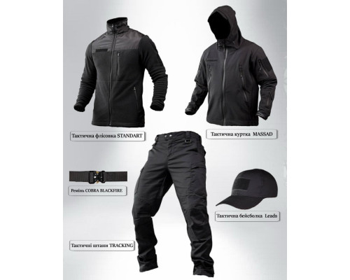 Тактичний костюм POLICE 5в1 чорний ПП7863