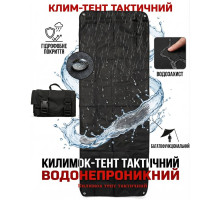 Килимок тент тактичний водонепроникний Моллі чорний ПП7882