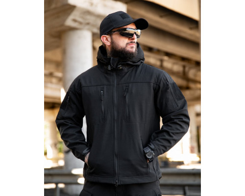 Міська тактична куртка MAXIMUS софтшел black ПП7980