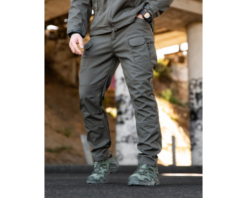 Міські тактичні штани XIMUS софтшел light grey ПП7982