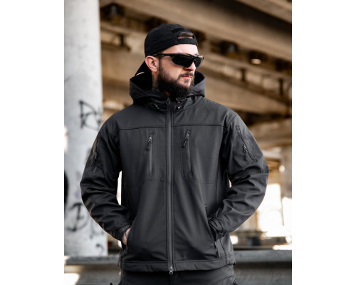 Міська тактична куртка MAXIMUS софтшел darck grey ПП7988