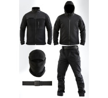 Тактичний костюм Softshell 5в1 LUNAR чорний ТР6407