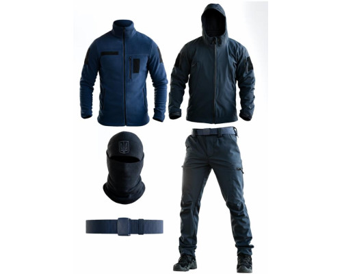 Тактичний костюм Softshell 5в1 LUNAR синій ДСНС ТР6409