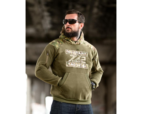 Флісова худі 7.62 Military Tactical oliva ТР6460