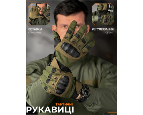 Рукавички тактичні сенсорні карбонова вставка ГР4257 — фото 5