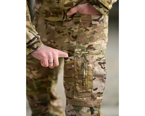 Чоловічі тактичні штани YINREN 4.0 ріп-стоп з посиленими зонами мультикам ТР6598 — фото 9
