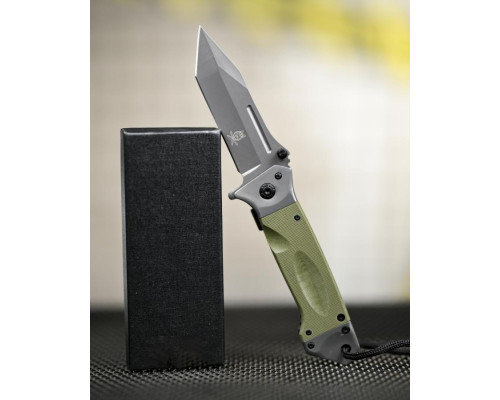 Ніж складаний інерційний Browning Tanto фліппер, олія G10+сталь, склобій, шнур ТР6764
