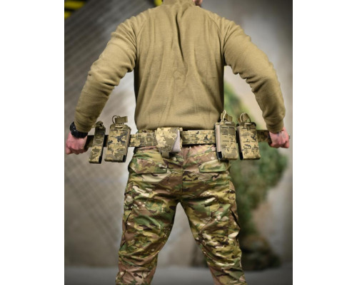 Функціональний тактичний пояс (battle belt) піксель
