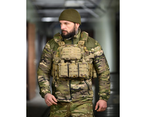 Плитоноска Asdag з 4 точками швидкого скидання (Multicam) — фото 2