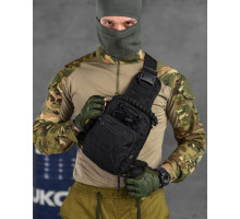 Тактична сумка нагрудна paracord black МС8539