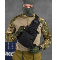 Тактична сумка нагрудна paracord black МС8539