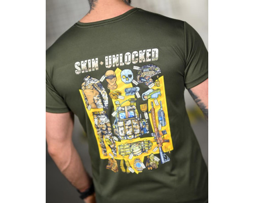 Tactical t-shirt SELION Unlocked olive TR6781 — фото 5