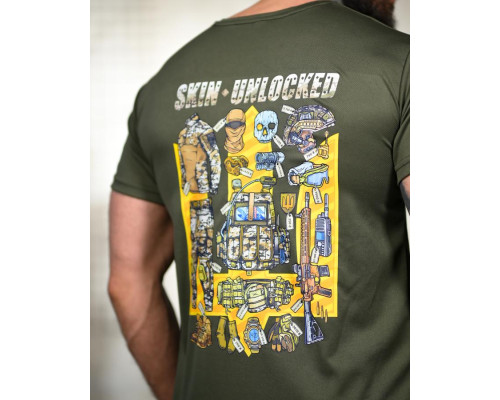 Tactical t-shirt SELION Unlocked olive TR6781 — фото 6