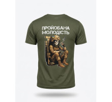 Тактична футболка SELION Молодість олива ТР6845