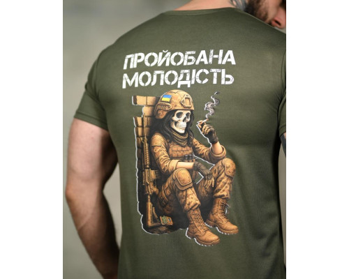 Тактична футболка SELION Молодість олива ТР6845 — фото 5