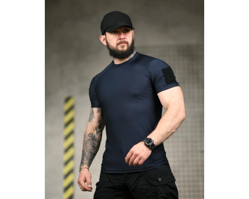 Тактична футболка (Compression Fit) синя ТР6914 — фото 3