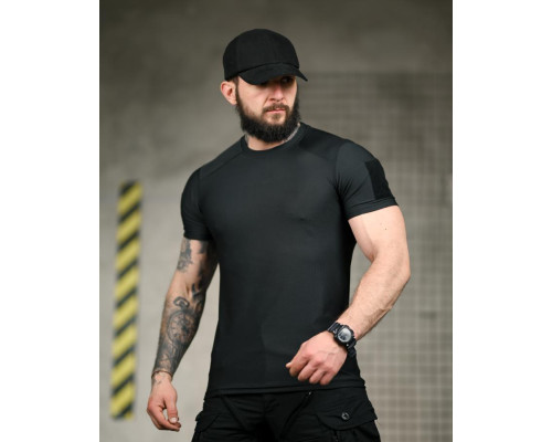Тактична футболка (Compression Fit) чорна ТР6915 — фото 3