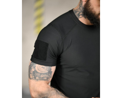 Тактична футболка (Compression Fit) чорна ТР6915 — фото 4