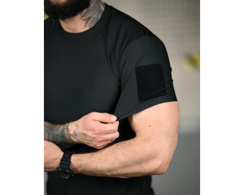 Тактична футболка (Compression Fit) чорна ТР6915 — фото 6