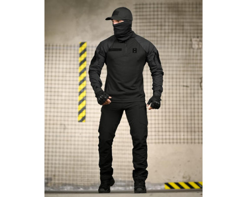 Літній тактичний костюм чорний 6в1 black ТР6919 — фото 2