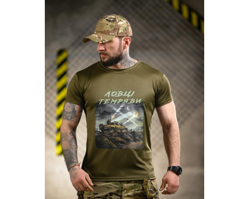 Тактична футболка BORN OF WAR Ловці темряви олива ВТ4719 — фото 2