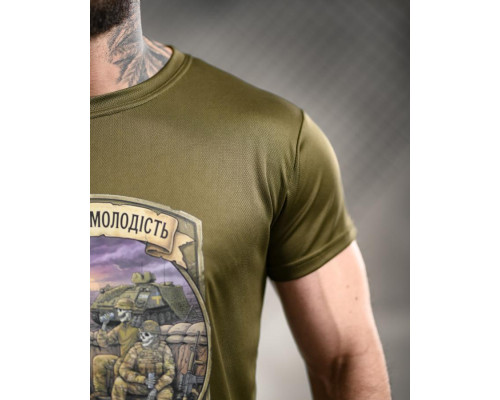 Тактична футболка BORN OF WAR Молодість олива ВТ4720 — фото 6
