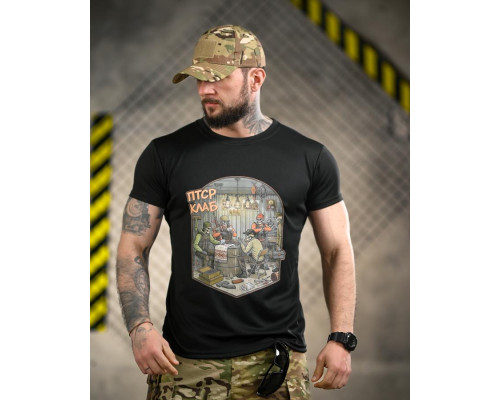 Тактична футболка BORN OF WAR ПТСР клаб black ВТ4726