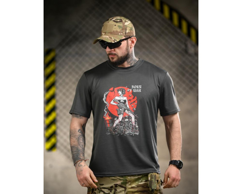 Тактична футболка Born of war grey ВТ4731
