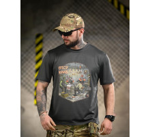 Тактична футболка BORN OF WAR ПТСР клаб grey ВТ4732