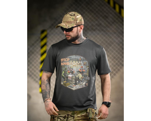 Тактична футболка BORN OF WAR ПТСР клаб grey ВТ4732