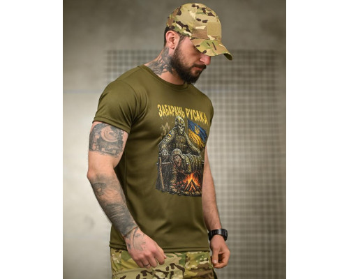 Тактична футболка BORN OF WAR забарань русака олива РН2547 — фото 3