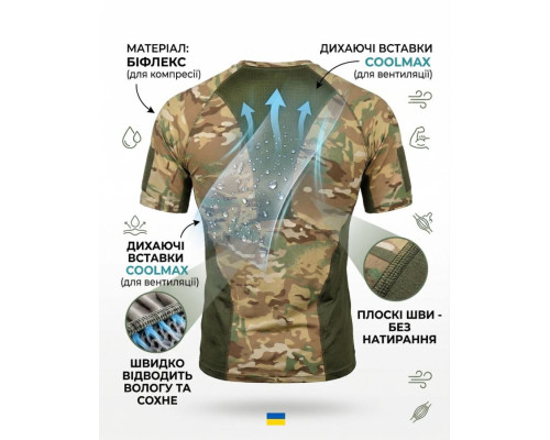 Компресійна потоотводяча футболка elit force SSO мультикам ШГ7263