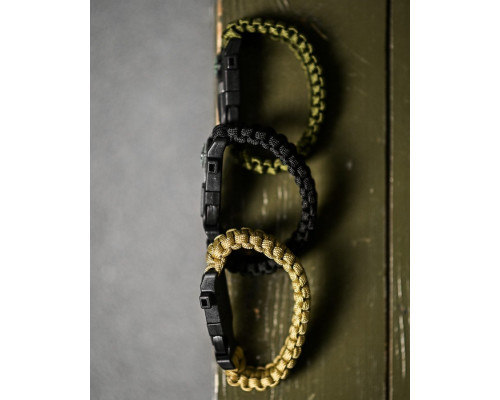 PARACORD БРАСЛІТ З ВІСКОРЕМ, КОМПАСОМ ТА СВИСТКОМ ОЛИВА /\ — фото 8