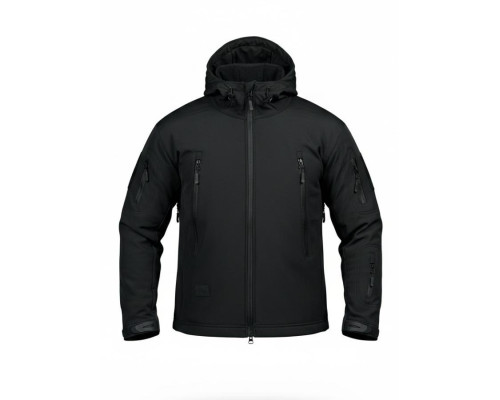 Демісезонна тактична куртка Soft Shell Silver Knight Windstoper чорна ОР1232
