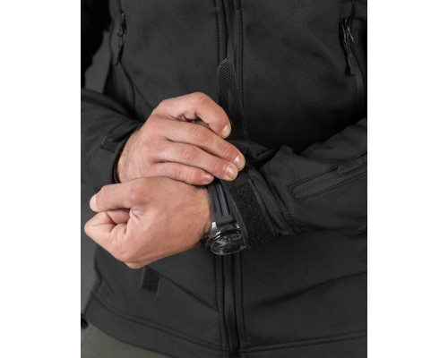 Демісезонна тактична куртка Soft Shell Silver Knight Windstoper чорна ОР1232 — фото 4