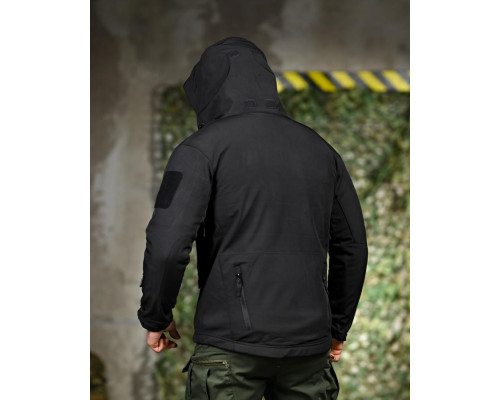 Демісезонна тактична куртка Soft Shell Silver Knight Windstoper чорна ОР1232 — фото 7