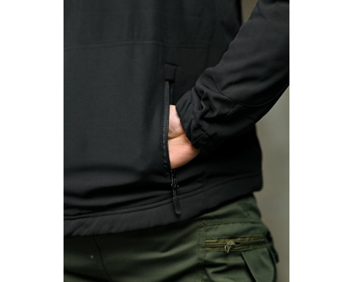 Демісезонна тактична куртка Soft Shell Silver Knight Windstoper чорна ОР1232 — фото 8