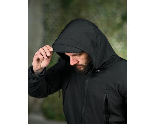 Демісезонна тактична куртка Soft Shell Silver Knight Windstoper чорна ОР1232 — фото 10