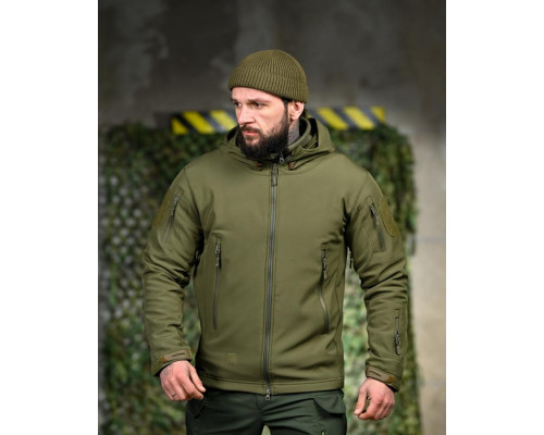Демісезонна тактична куртка Soft Shell Silver Knight Windstoper олива ОР1233 — фото 2