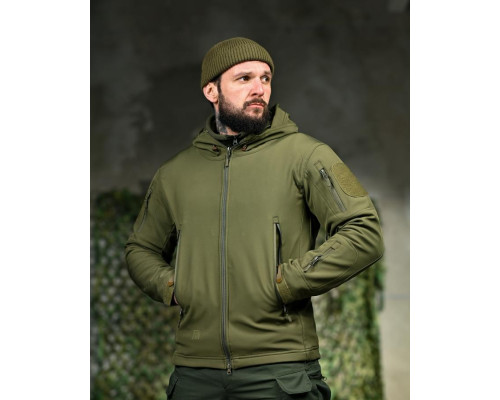 Демісезонна тактична куртка Soft Shell Silver Knight Windstoper олива ОР1233 — фото 3