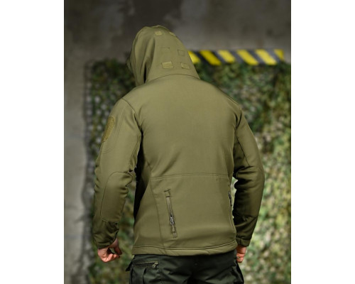 Демісезонна тактична куртка Soft Shell Silver Knight Windstoper олива ОР1233 — фото 4