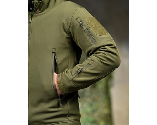 Демісезонна тактична куртка Soft Shell Silver Knight Windstoper олива ОР1233 — фото 6