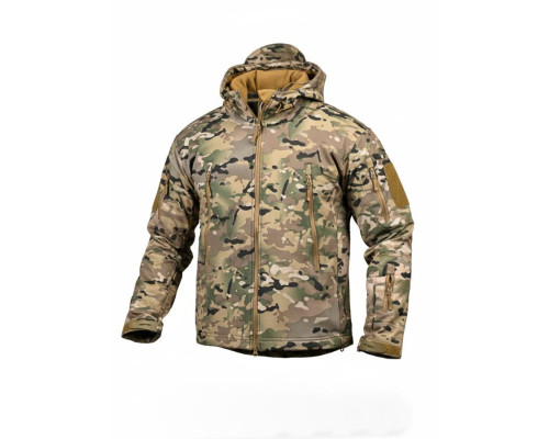 Демісезонна тактична куртка Soft Shell Silver Knight Windstoper мультикам