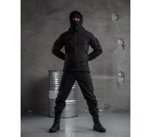 Тактичний костюм SoftShell Police black ВТ7623