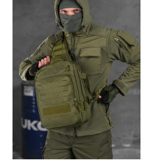 Сумка-слінг тактична з однією лямкою SILVER KNIGHT 8л oliva ВТ6393