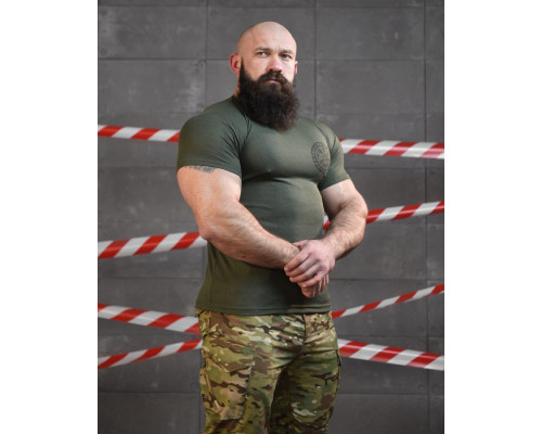 Тактична потоотвідна футболка SABUR РУНИ ЗЕЛЕНИЙ ВТ6563 — фото 2
