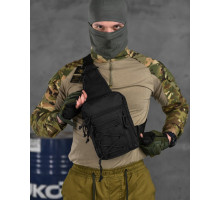 Сумка-слінг тактична з однією лямкою SILVER KNIGHT black ВТ6747
