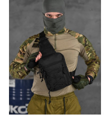 Сумка-слінг тактична з однією лямкою SILVER KNIGHT black ВТ6747